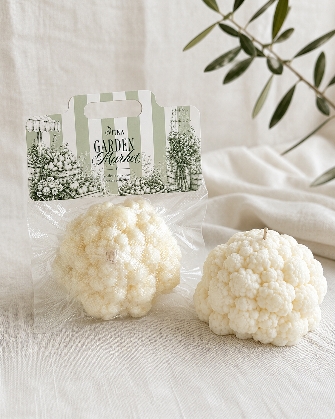 Realistic Cauliflower Candle