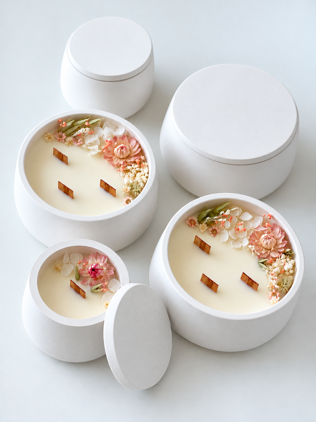 Soy Candle with Dried Flowers