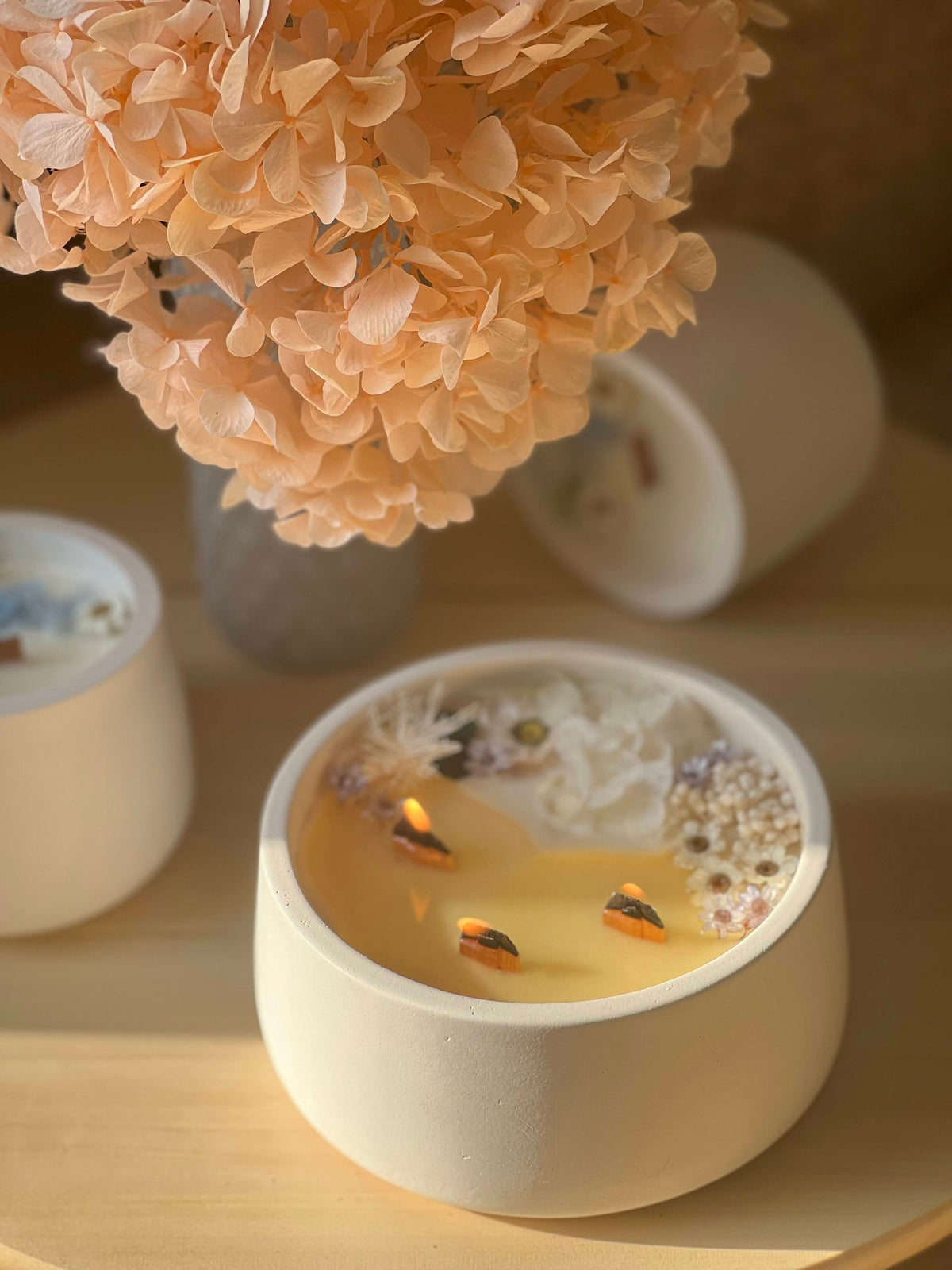 Soy Candle with Dried Flowers