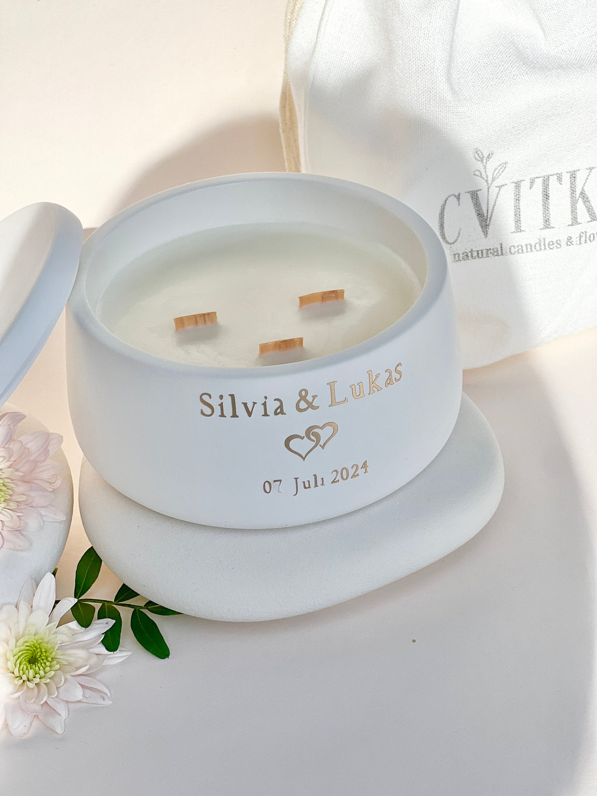 Personalized Wedding Candle with Initials