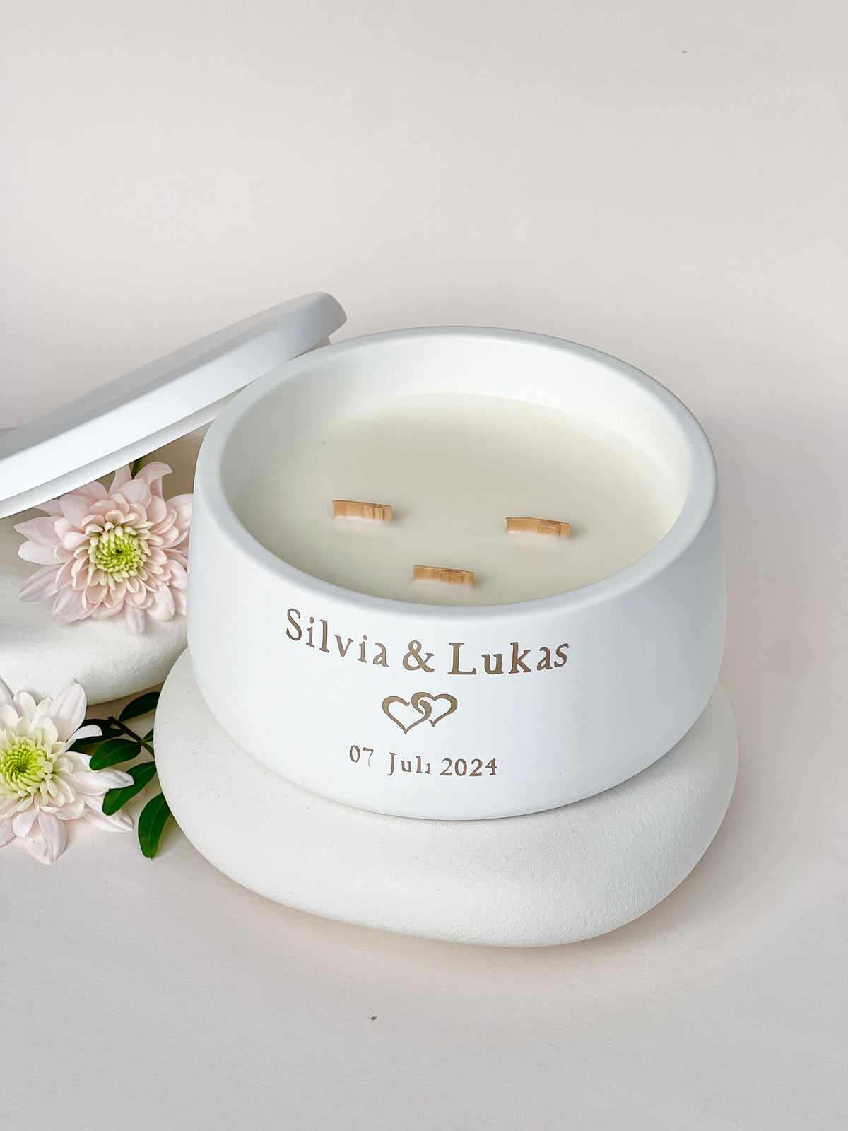 Personalized Wedding Candle with Initials
