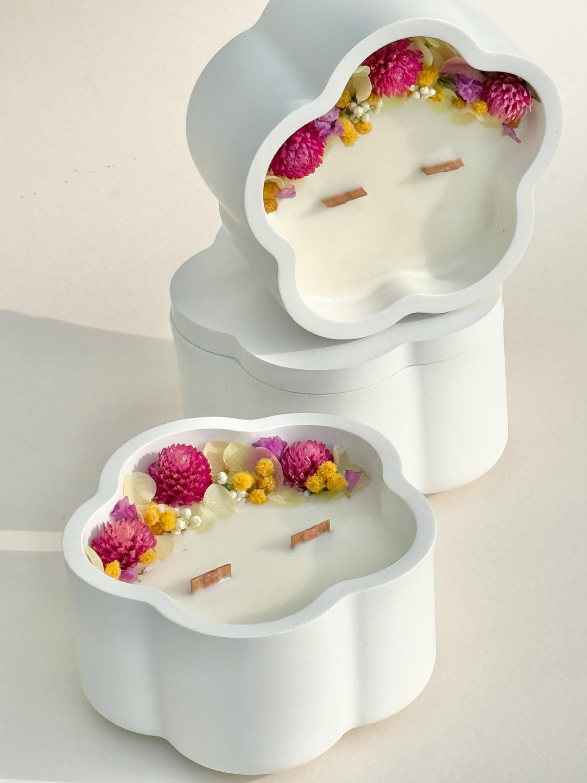 Flower-Shaped Soy Candle