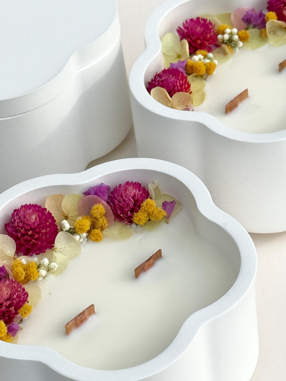 Flower-Shaped Soy Candle