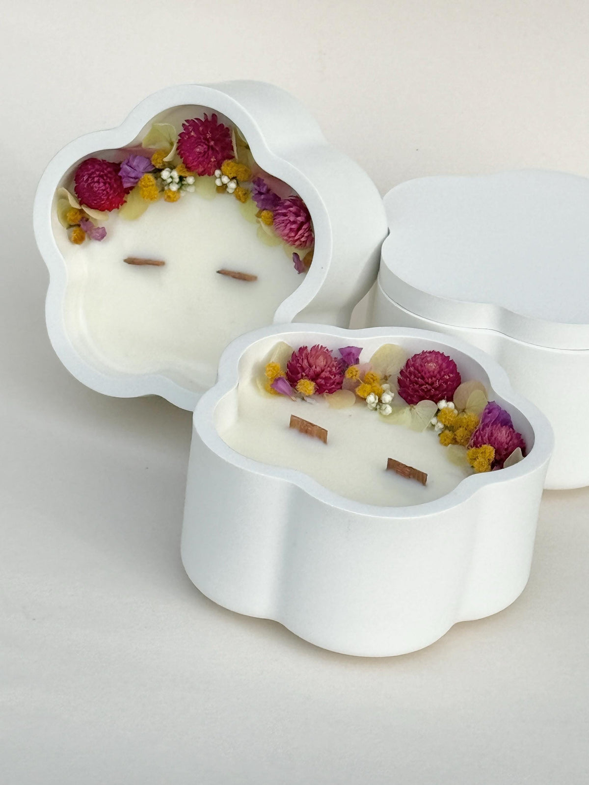 Flower-Shaped Soy Candle
