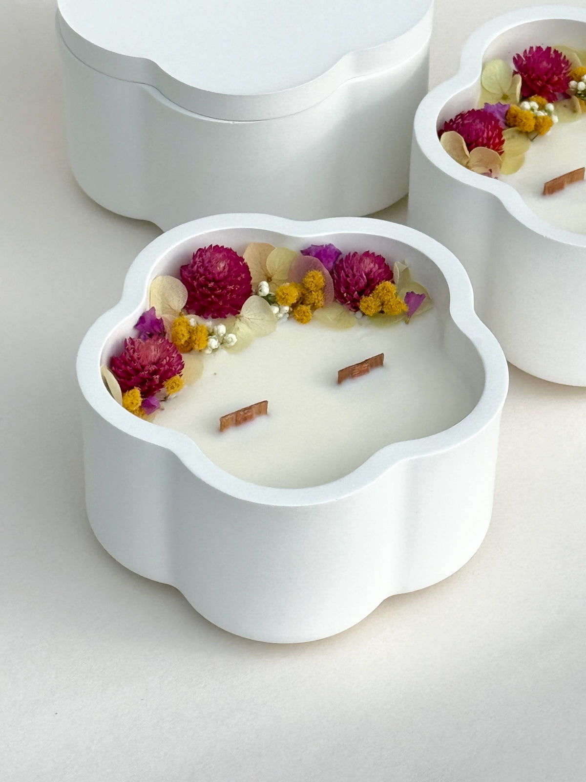 Flower-Shaped Soy Candle