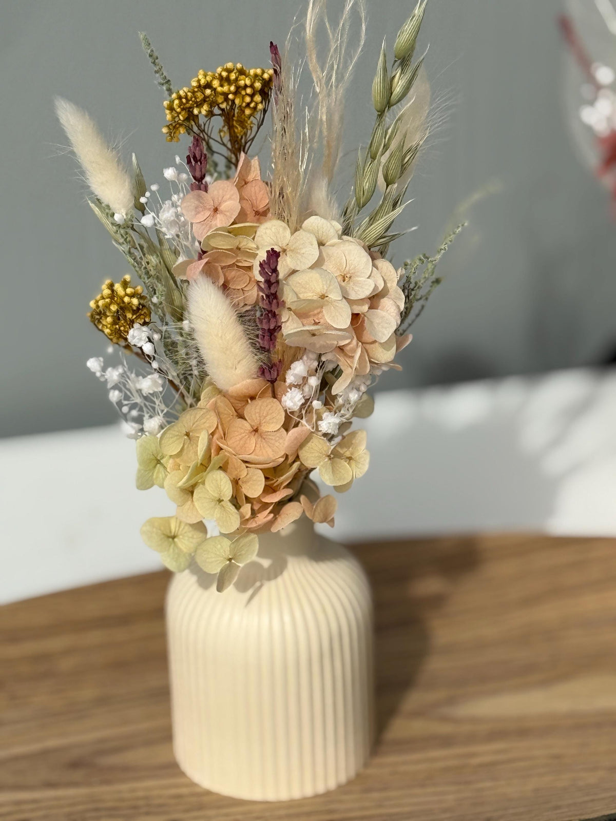 Handmade Dried Flower Bouquet with Vase