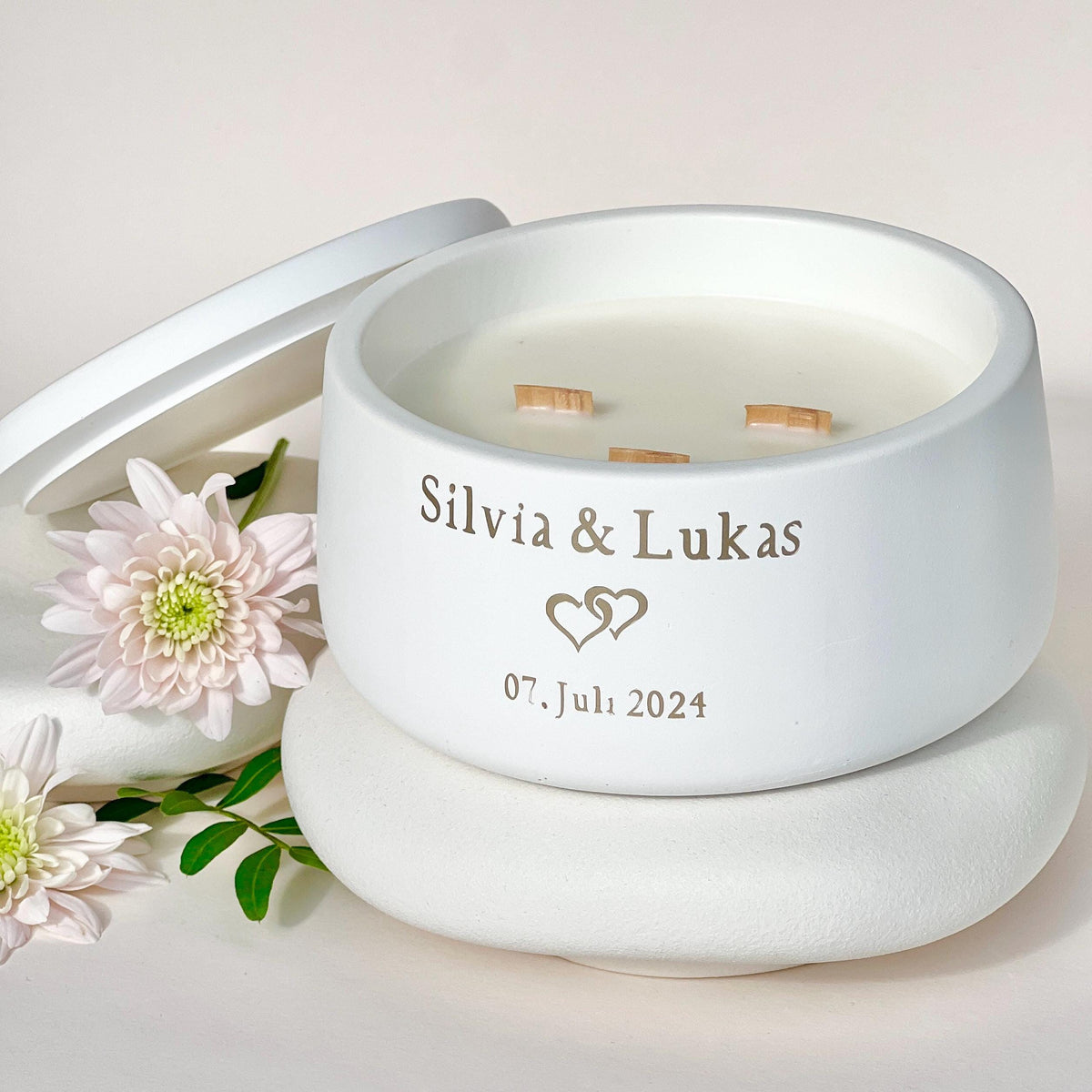 Personalized Wedding Candle with Initials