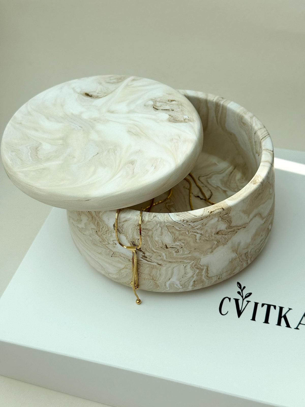 Handmade Jesmonite Jewelry Storage