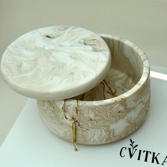 Handmade Jesmonite Jewelry Storage