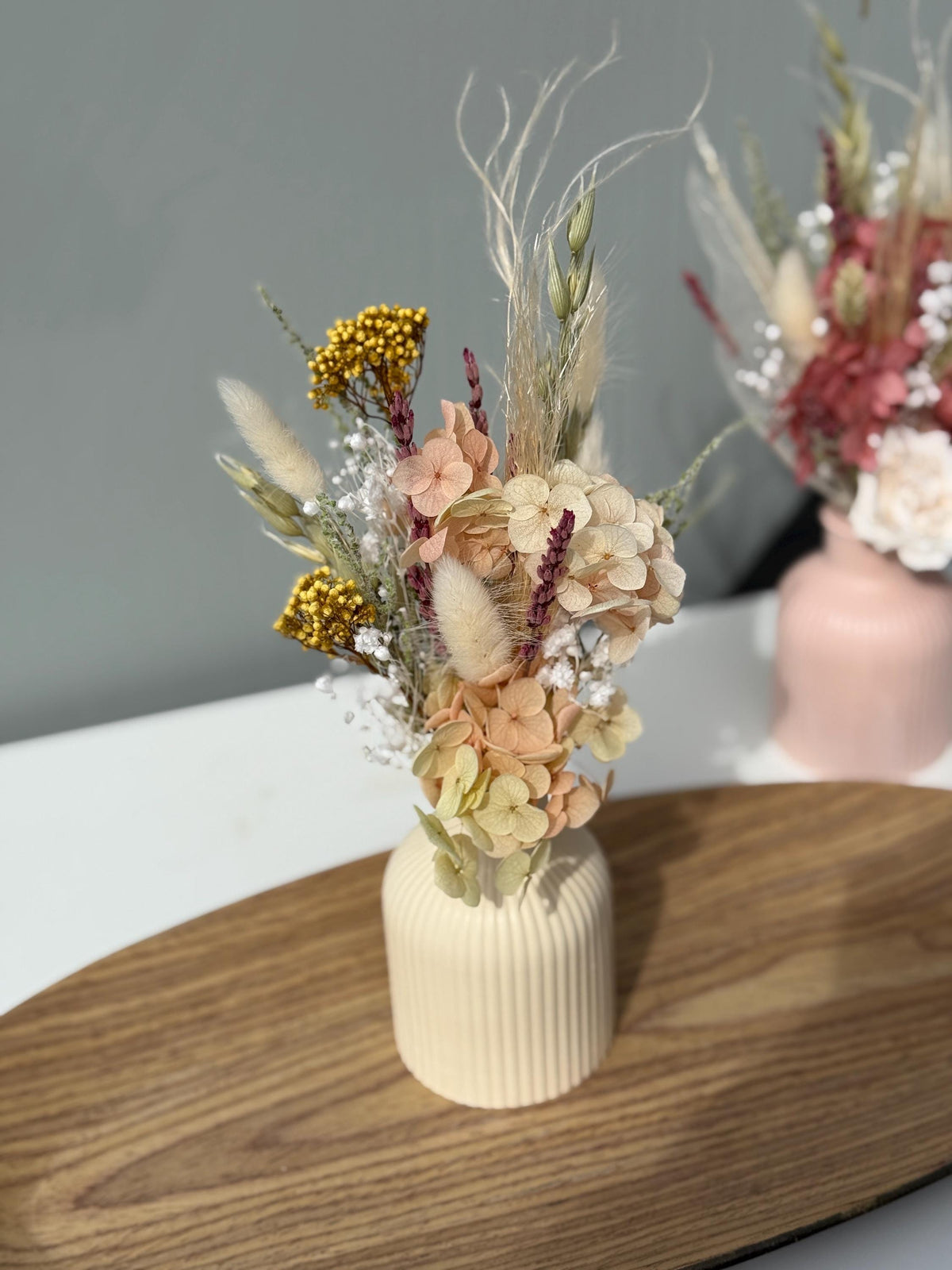 Handmade Dried Flower Bouquet with Vase
