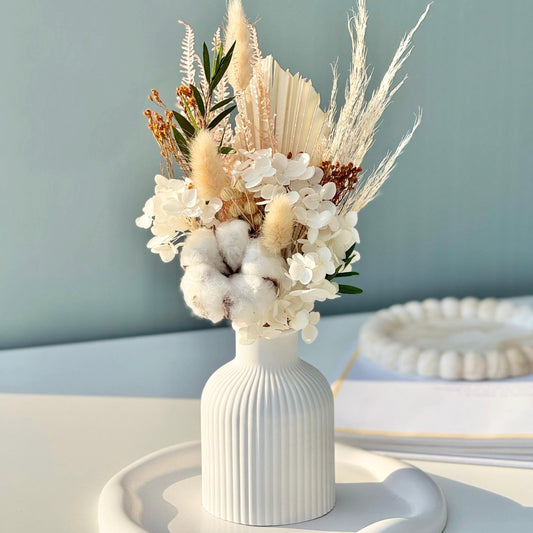 Handmade Dried Flower Bouquet with Vase