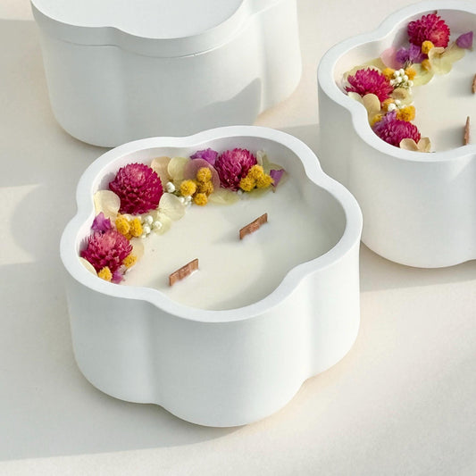 Flower-Shaped Soy Candle