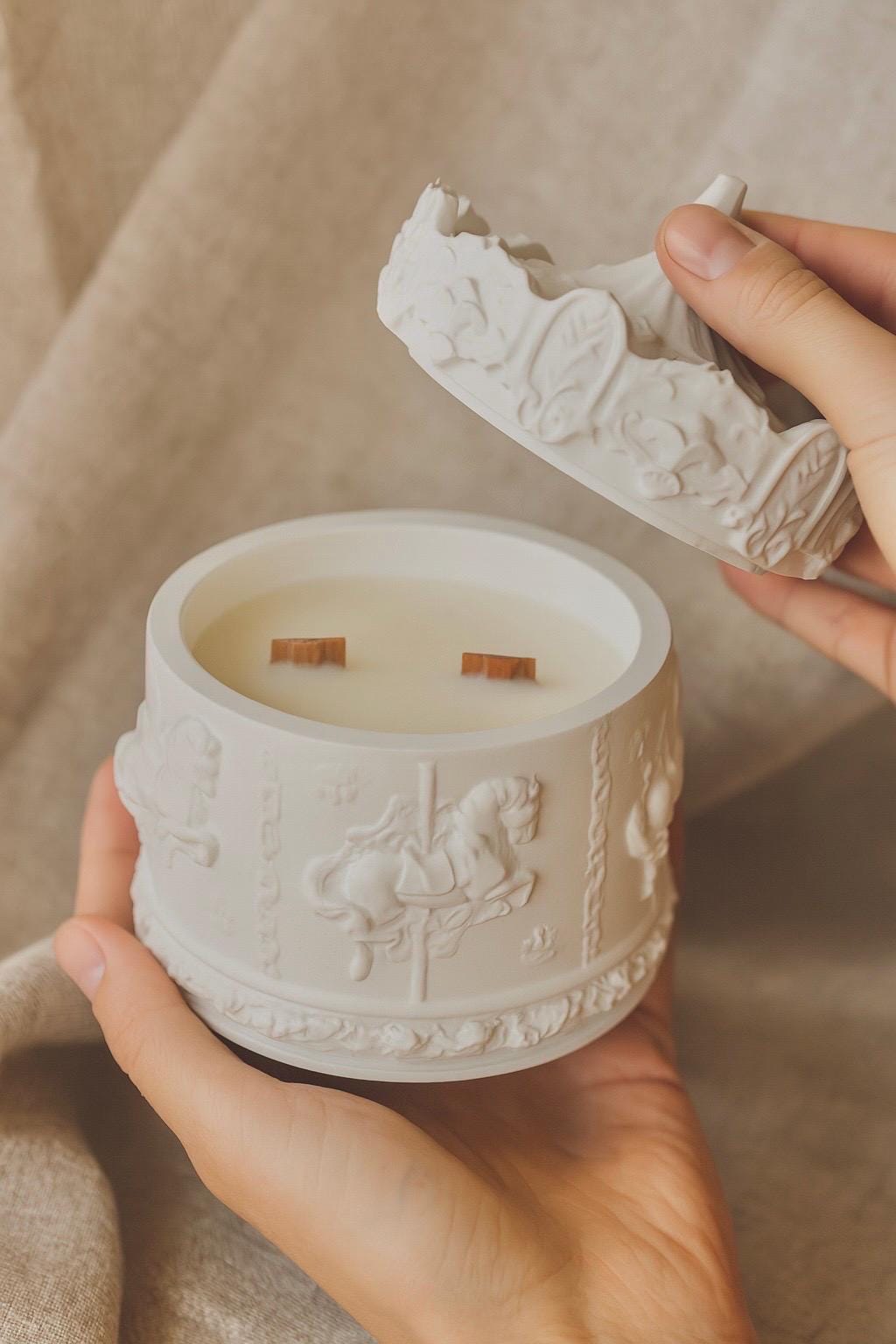 Handmade Carousel Soy Candle