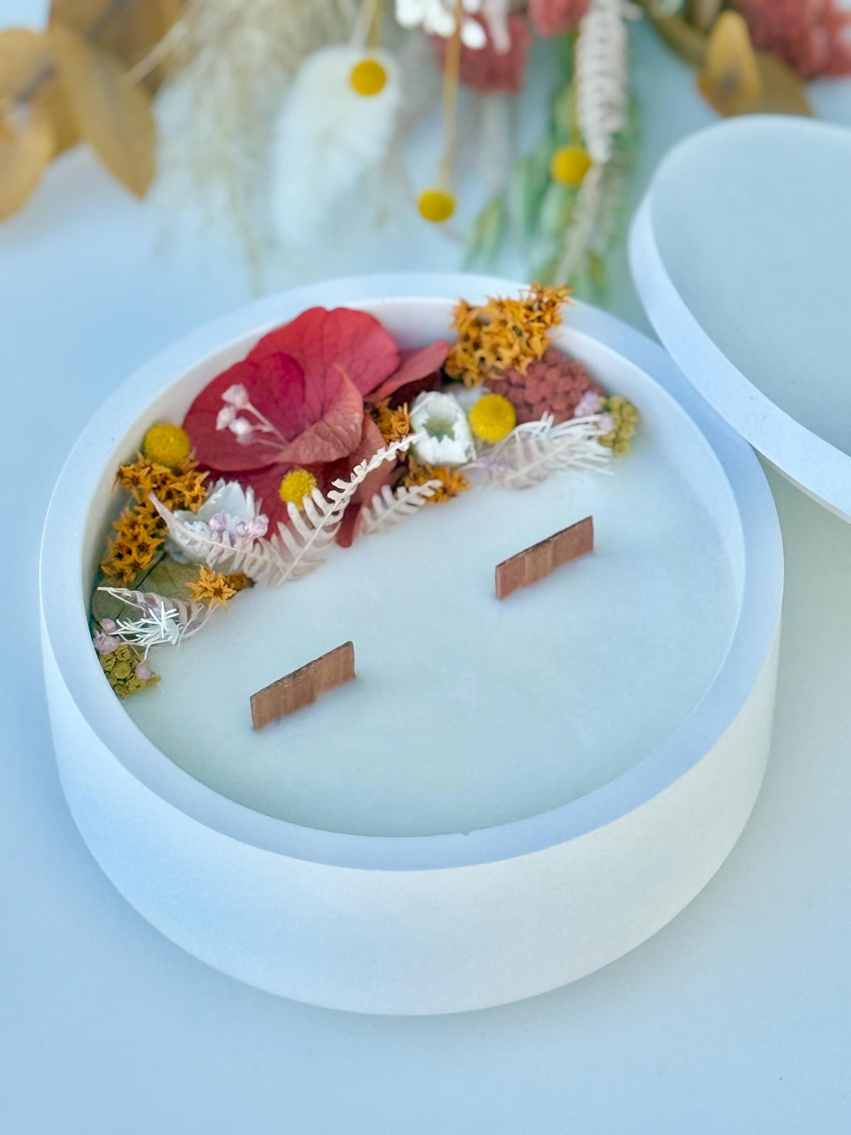 Double-Wick Floral Soy Candle