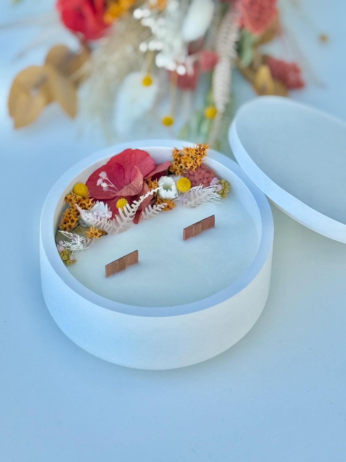Double-Wick Floral Soy Candle