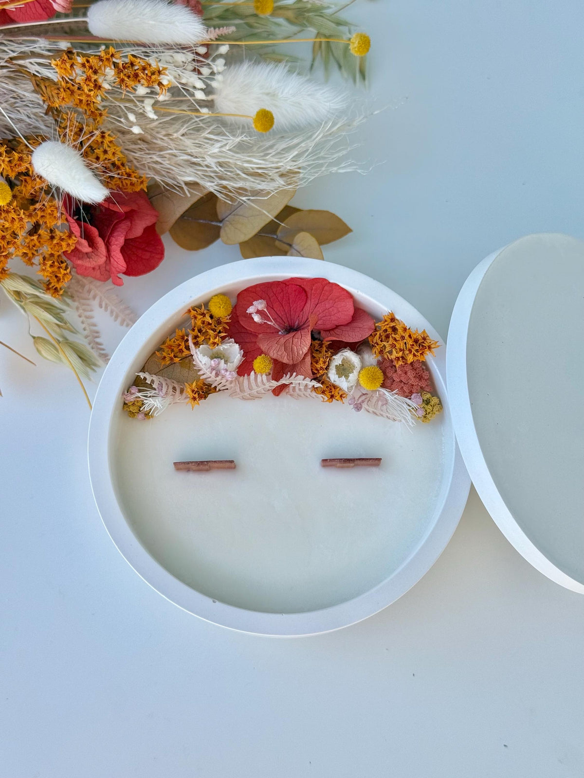 Double-Wick Floral Soy Candle