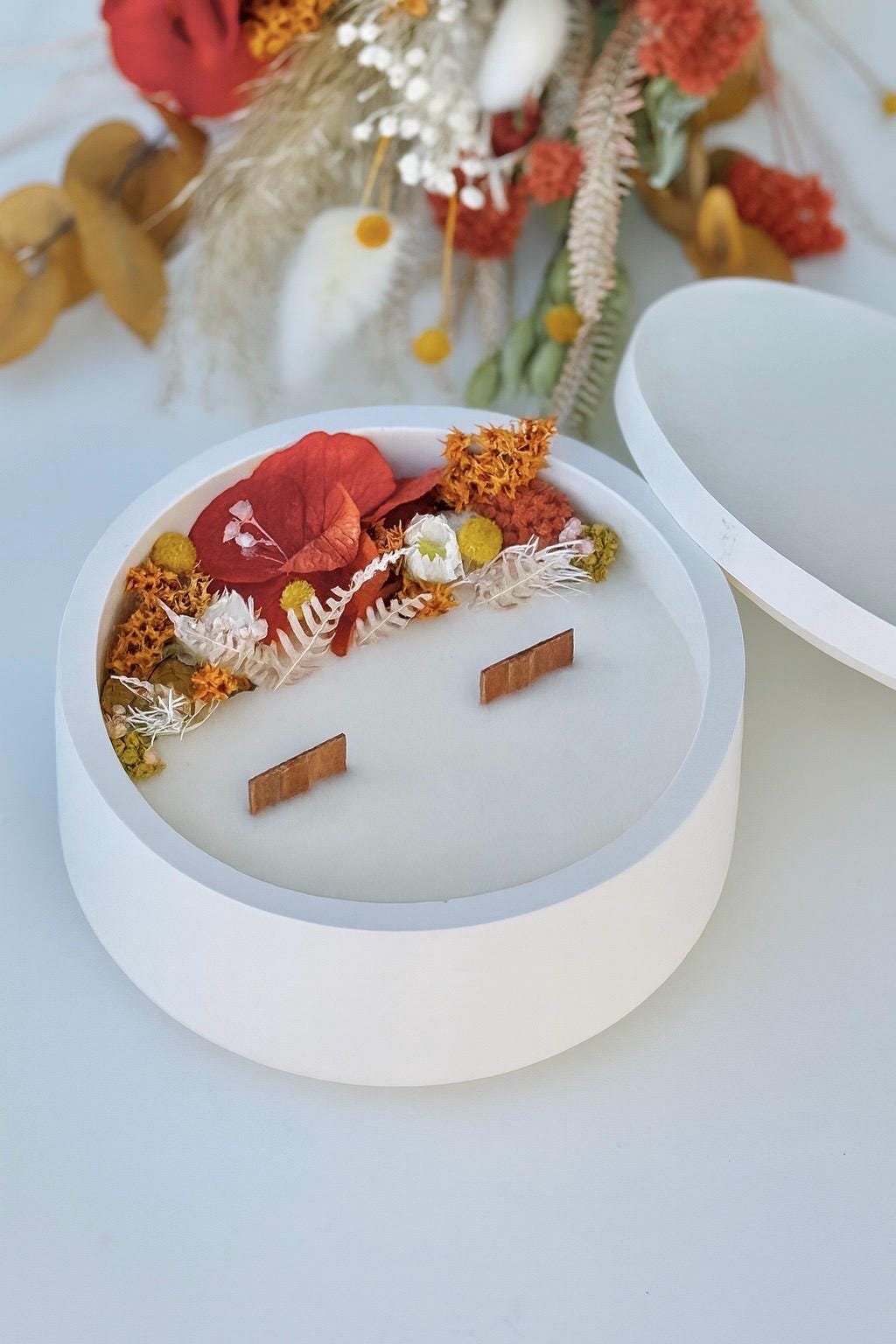 Double-Wick Floral Soy Candle