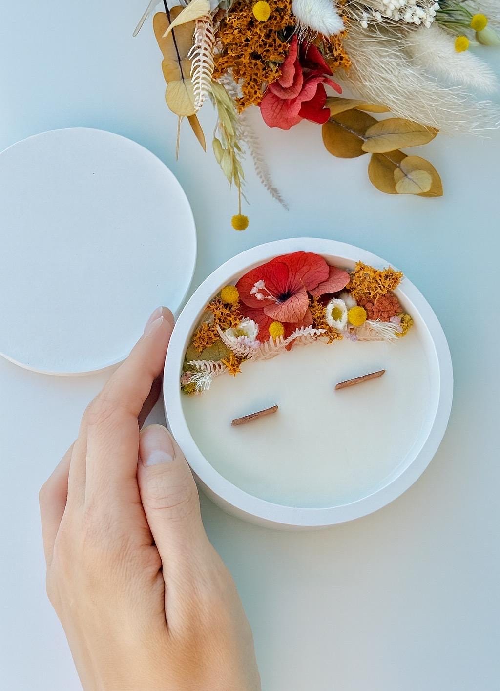Double-Wick Floral Soy Candle