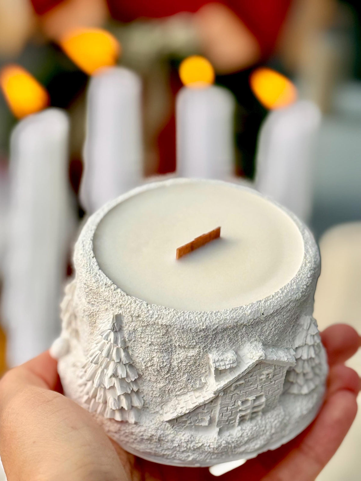 Winter Fairy Tale Christmas Candle