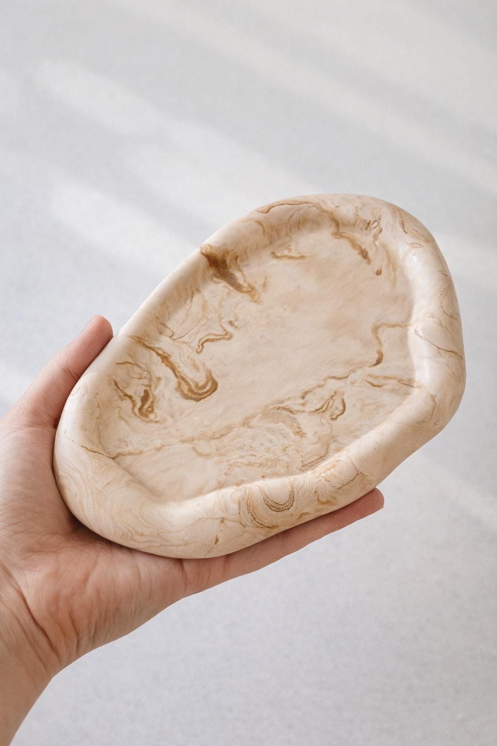 Marble Effect Jewelry Tray
