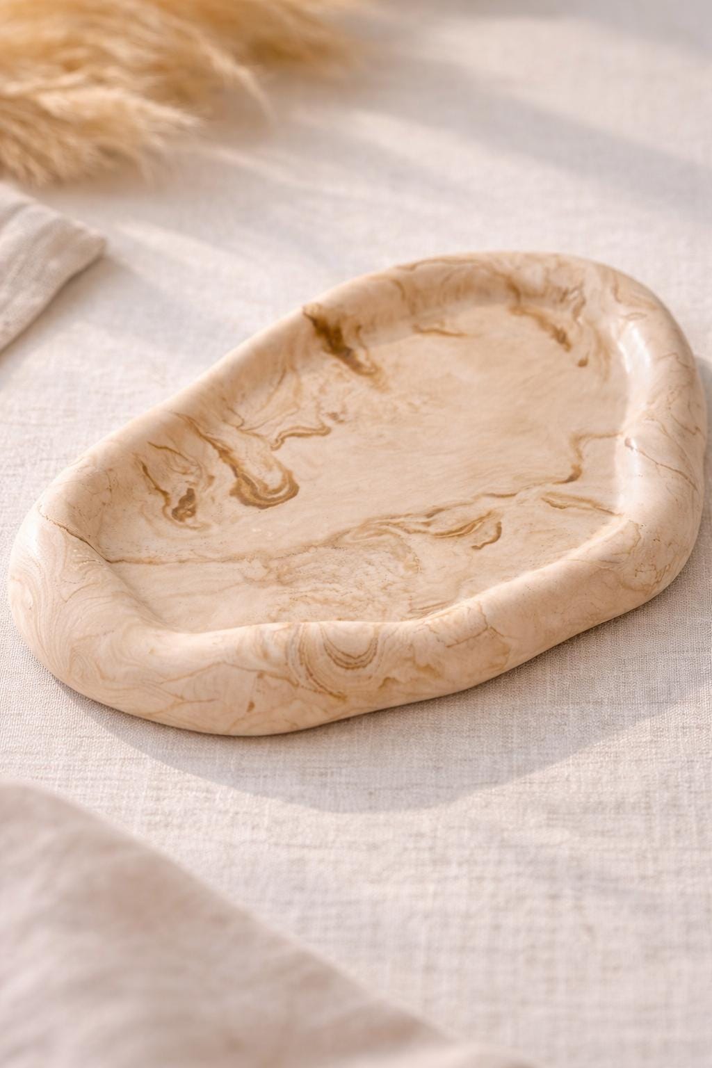 Marble Effect Jewelry Tray