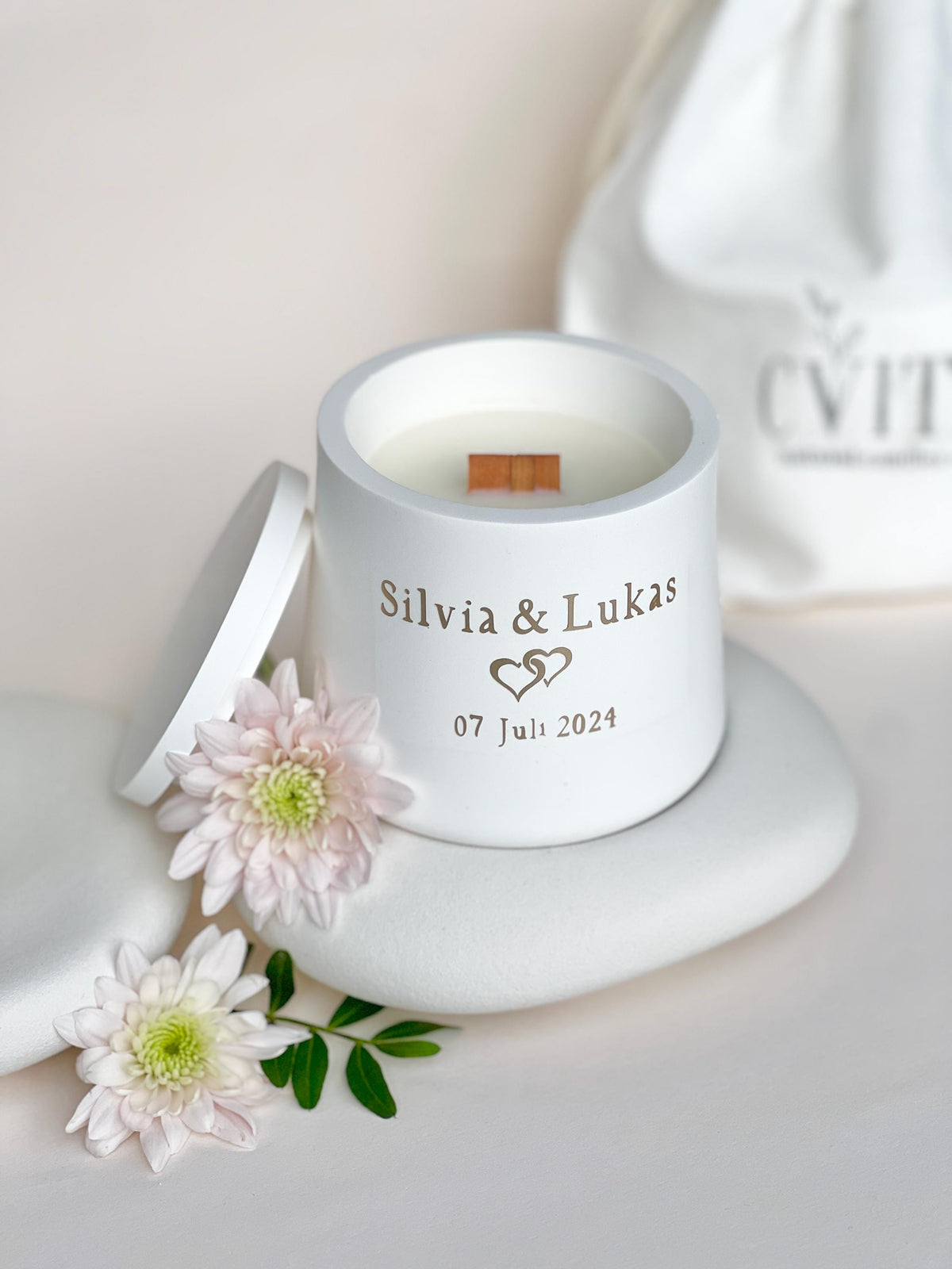 Personalized Wedding Soy Candle