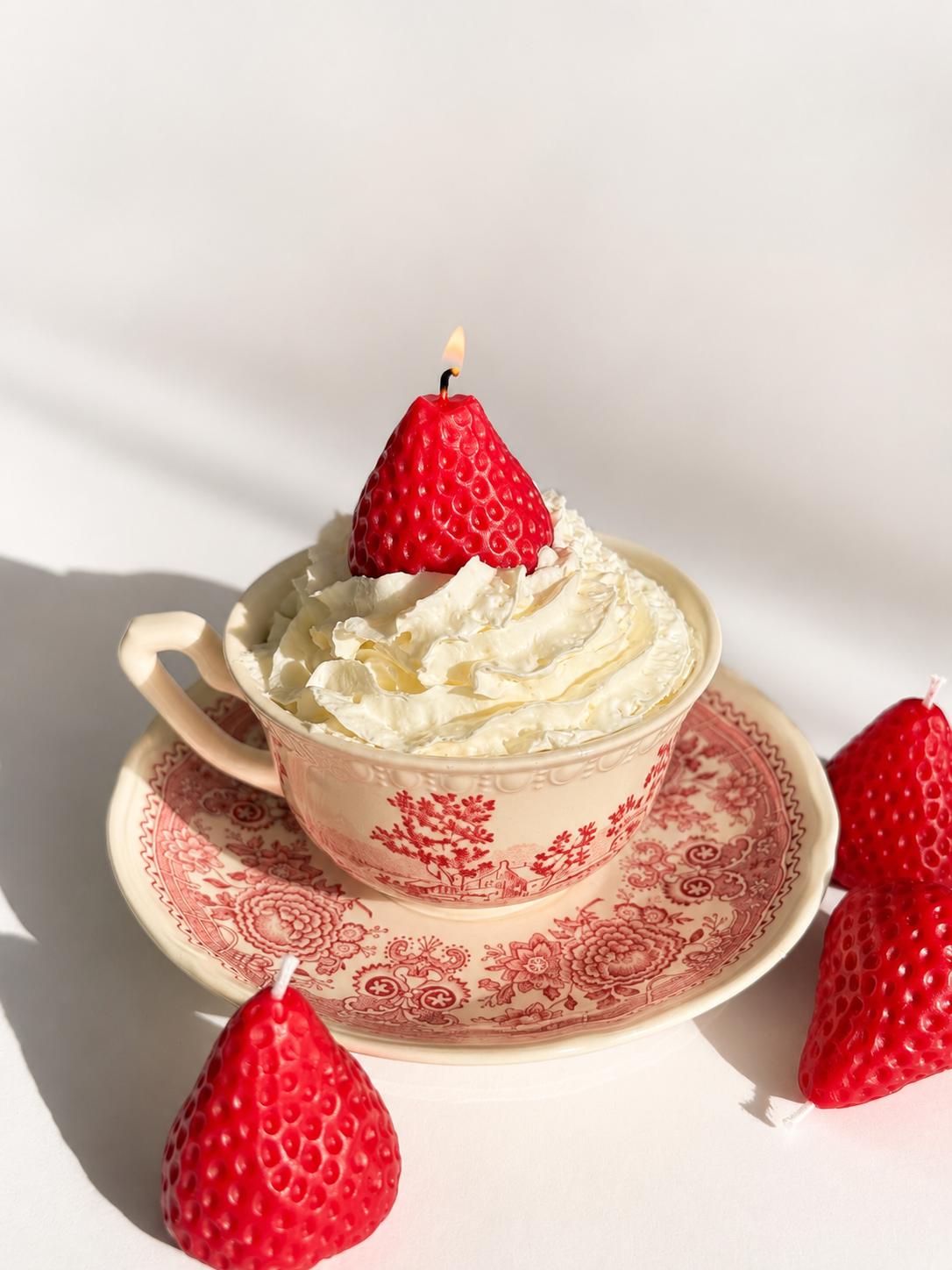 Realistic Strawberry Candles