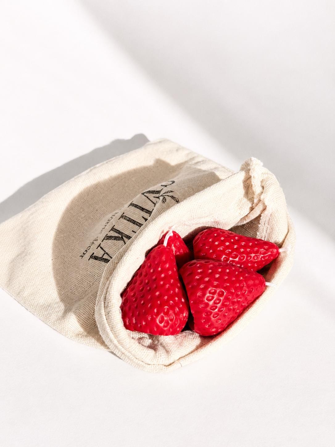 Realistic Strawberry Candles