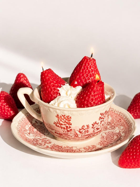 Realistic Strawberry Candles