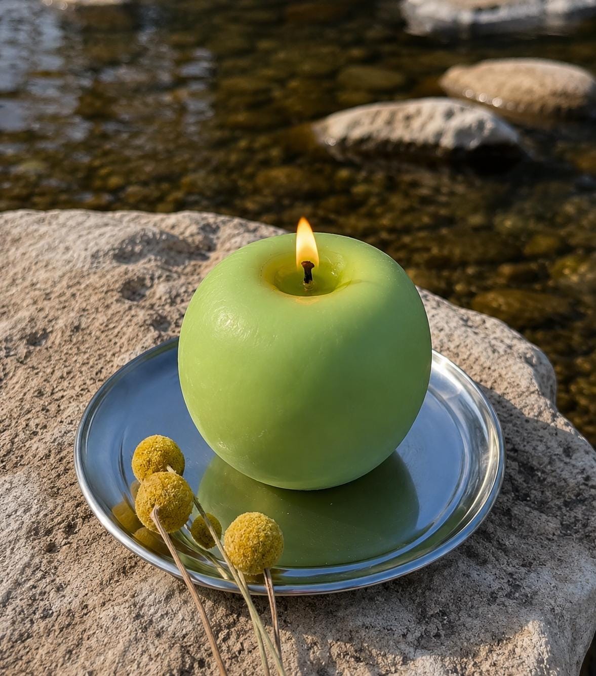 Realistic Apple Candle