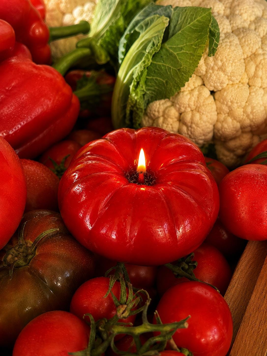 Realistic Tomato Candle